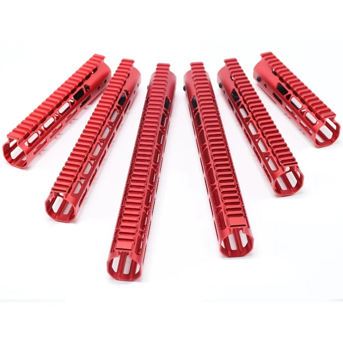 Red Ultralight M-Lok Free Float Handguard 13 1/2 Inch 2 Red Ultralight M-Lok Free Float Handguard 13 1/2 Inch - Image 2