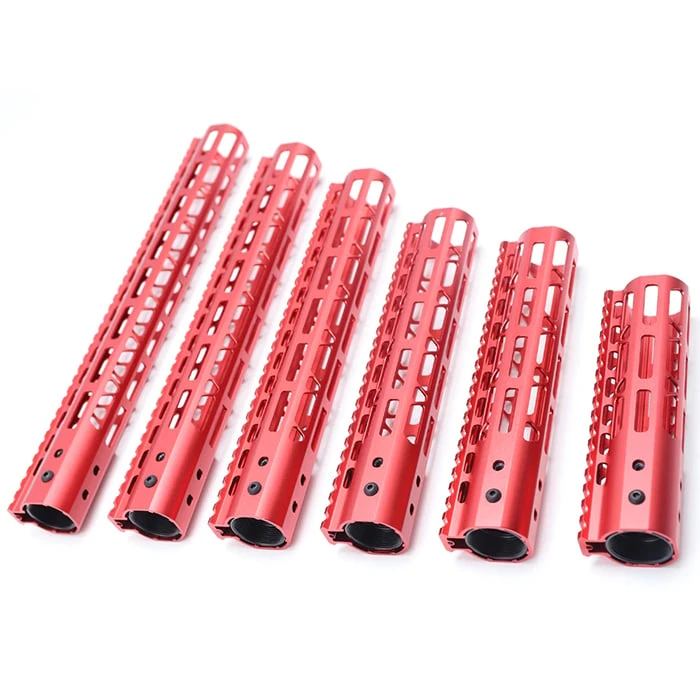 Red Ultralight M-Lok Free Float Handguard 13 1/2 Inch 3 Red Ultralight M-Lok Free Float Handguard 13 1/2 Inch - Image 3