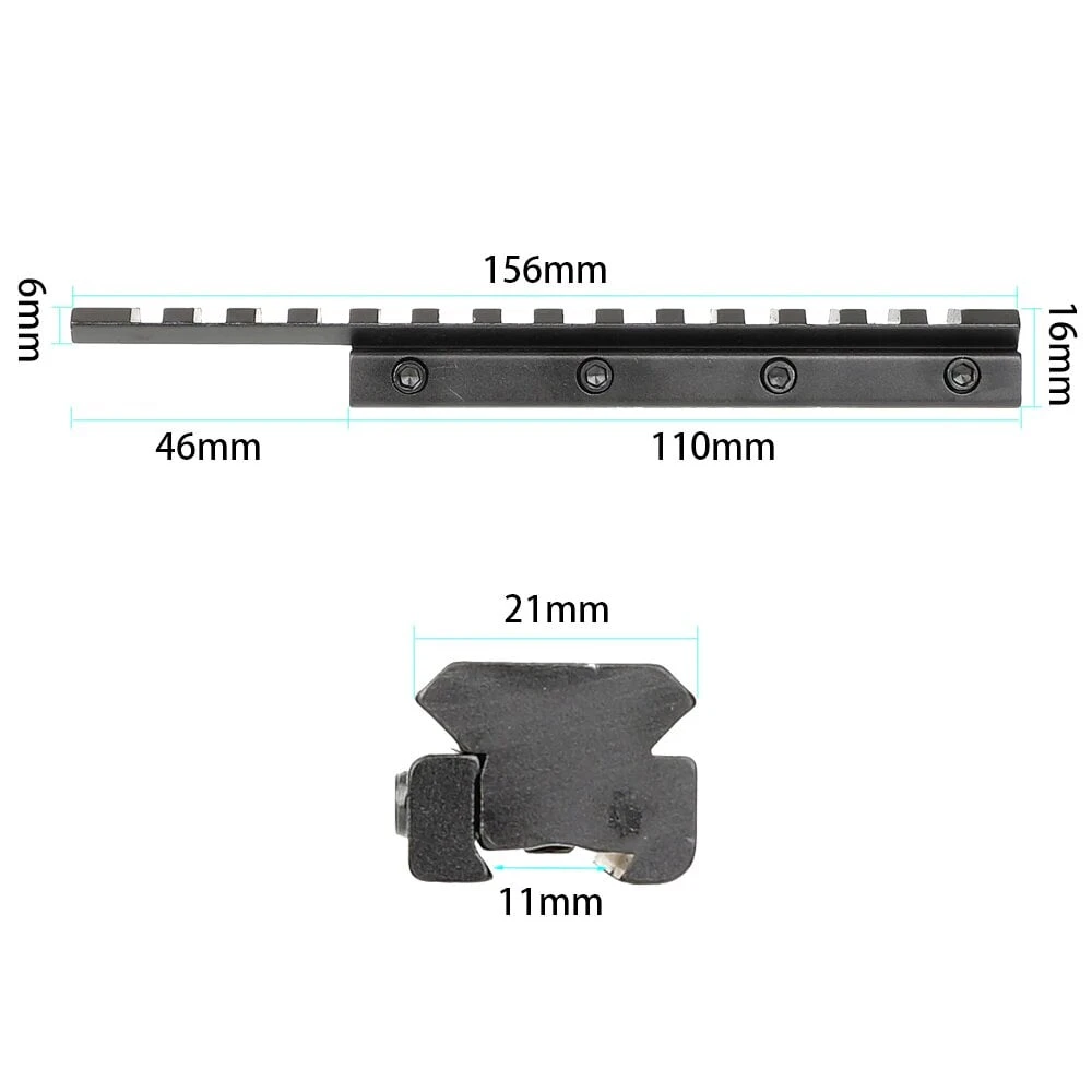 Rifleworks Dovetail 11mm To 20mm Picatinny Extended Tactical Scope Base 6 Rifleworks Dovetail 11mm To 20mm Picatinny Extended Tactical Scope Base - Image 6