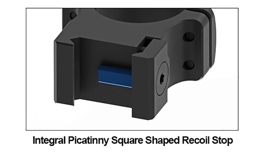 UTG PRO 1inch 2PCs High Profile P.O.I Picatinny Rings 1 UTG PRO 1inch 2PCs High Profile P.O.I Picatinny Rings