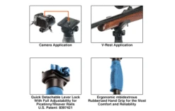 UTG Monopod With V-Rest And Camera Adaptor, 20.5"-58.75" 10 UTG Monopod With V-Rest And Camera Adaptor, 20.5"-58.75" -Shooting Accessories Store TL MP150Q FEA 01