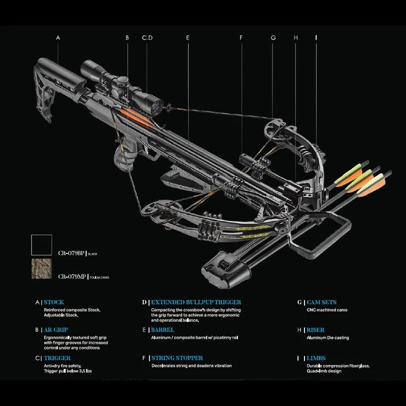 EK Archery Accelerator 370+ Compound Crossbow - 185lbs - Folium Camo 3 EK Archery Accelerator 370+ Compound Crossbow - 185lbs - Folium Camo - Image 3