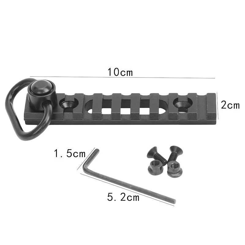 Rifleworks Keymod 8 Slot Picatinny Rail Mount With QD Sling Swivel 4 Rifleworks Keymod 8 Slot Picatinny Rail Mount With QD Sling Swivel - Image 4