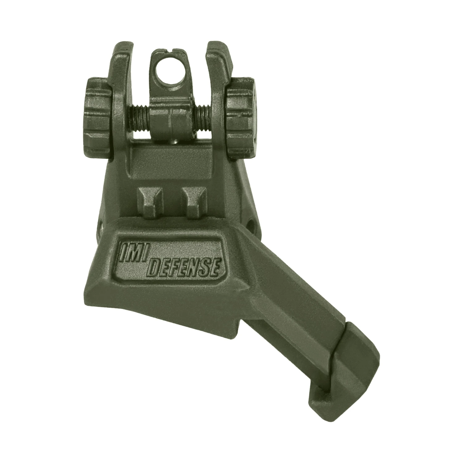 IMI Defense Polymer Rear Flip Up Sight 45 Degrees Offset - Olive Drab Green 2 IMI Defense Polymer Rear Flip Up Sight 45 Degrees Offset - Olive Drab Green - Image 2
